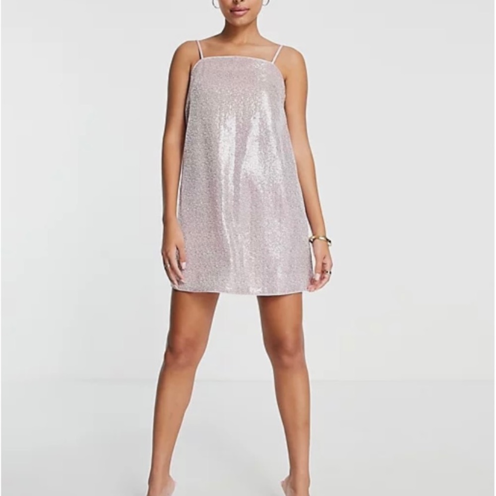 NWT & Other Stories pink sequins dress size 12